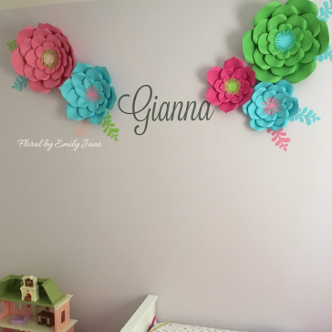 Paper flower nursery decor custom made to match a nursery